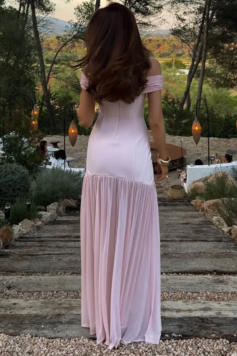 Off-Shoulder Backless Sexy Maxi Dress-ROVOLE
