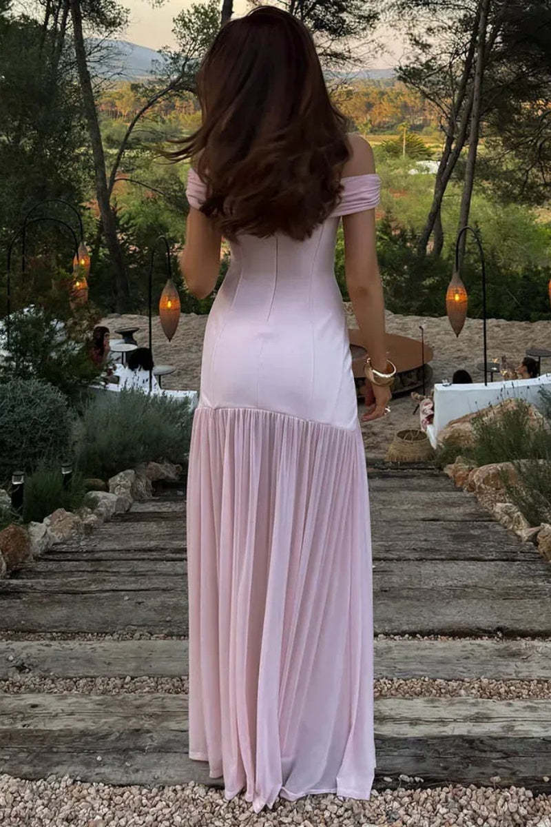 Off-Shoulder Backless Sexy Maxi Dress-ROVOLE