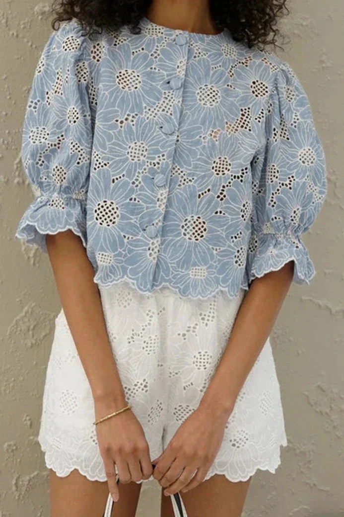 Elegant Embroidered Blouse-ROVOLE