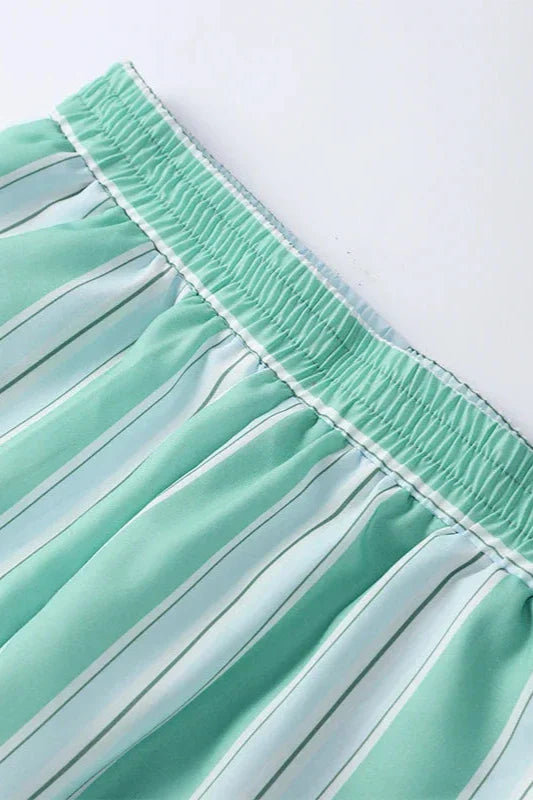 Stripes Shorts & Blouse-ROVOLE