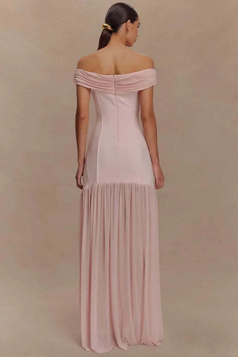 Off-Shoulder Backless Sexy Maxi Dress-ROVOLE