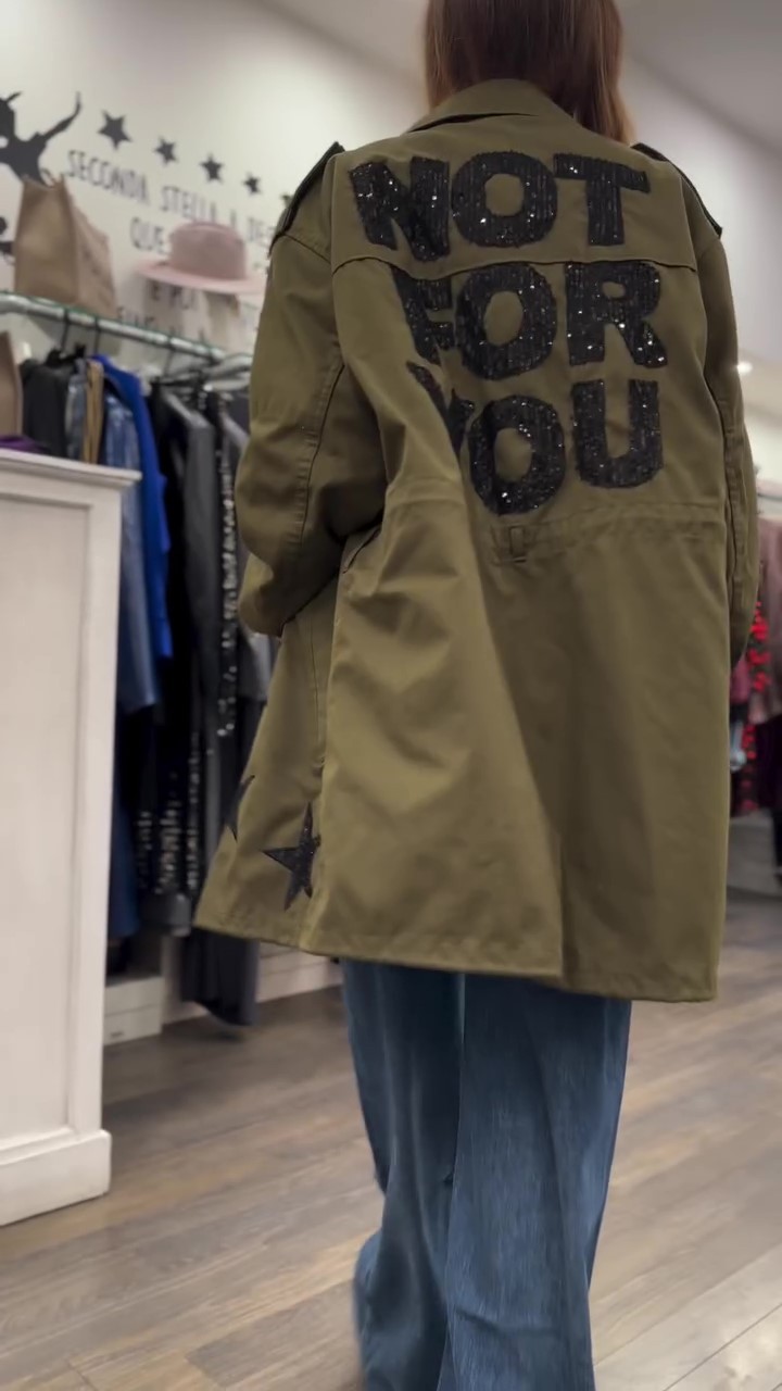 Fashion casual embroidered jacket with leopard print lining-ROVOLE