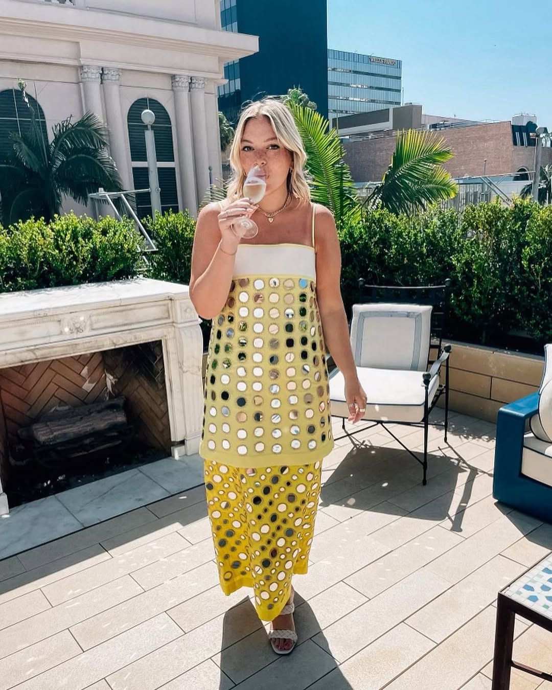 Fashion Handmade layered mirrored dress-ROVOLE