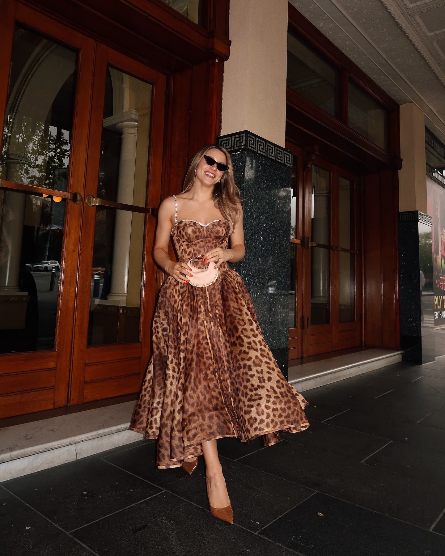 Leopard Print Diamond Midi Dress-ROVOLE