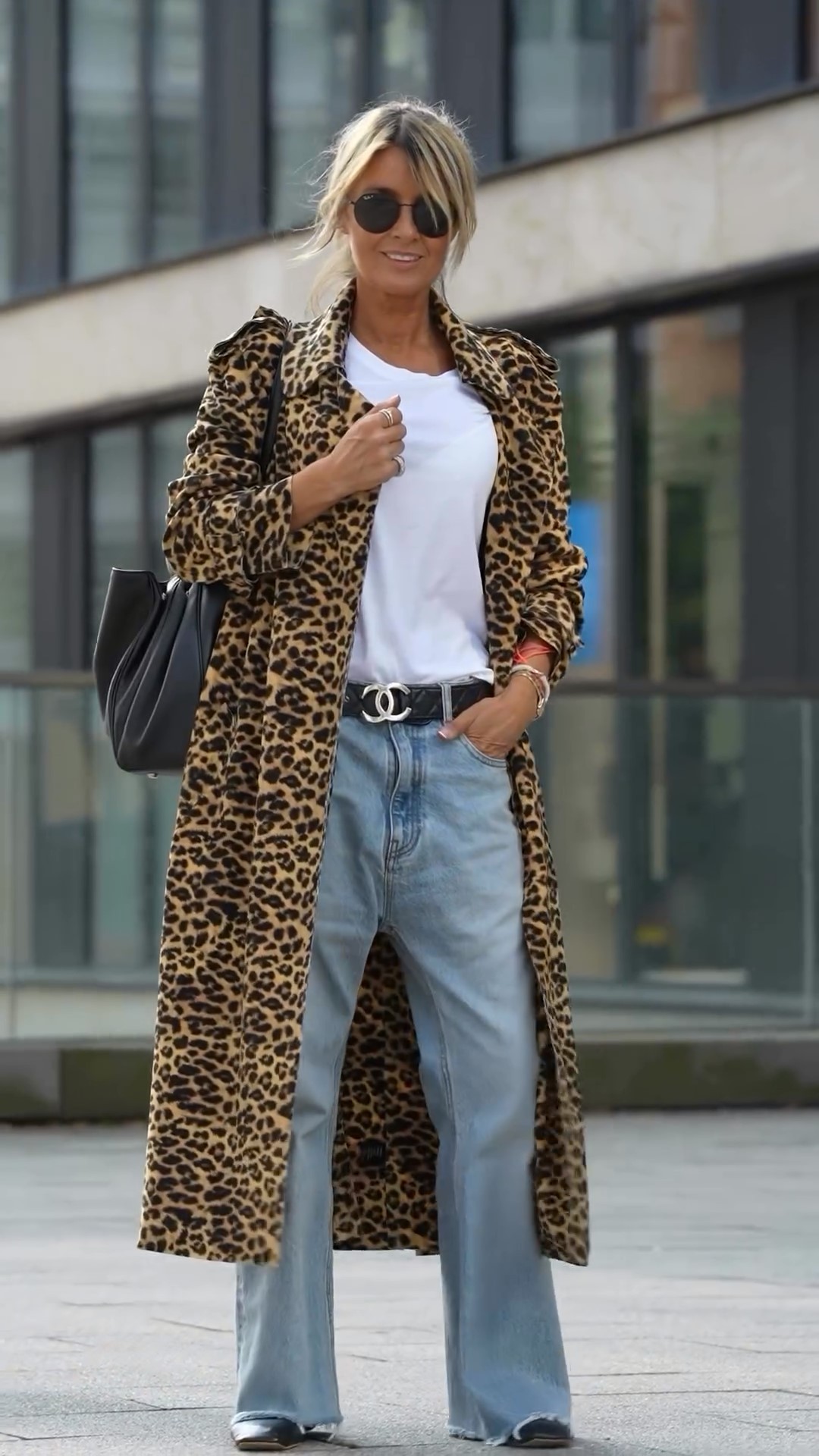 Fashion leopard-print velvet coat-ROVOLE