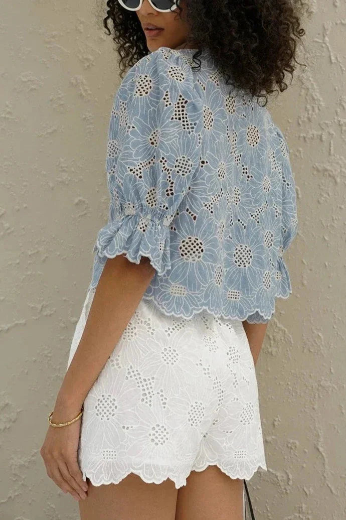 Elegant Embroidered Blouse-ROVOLE