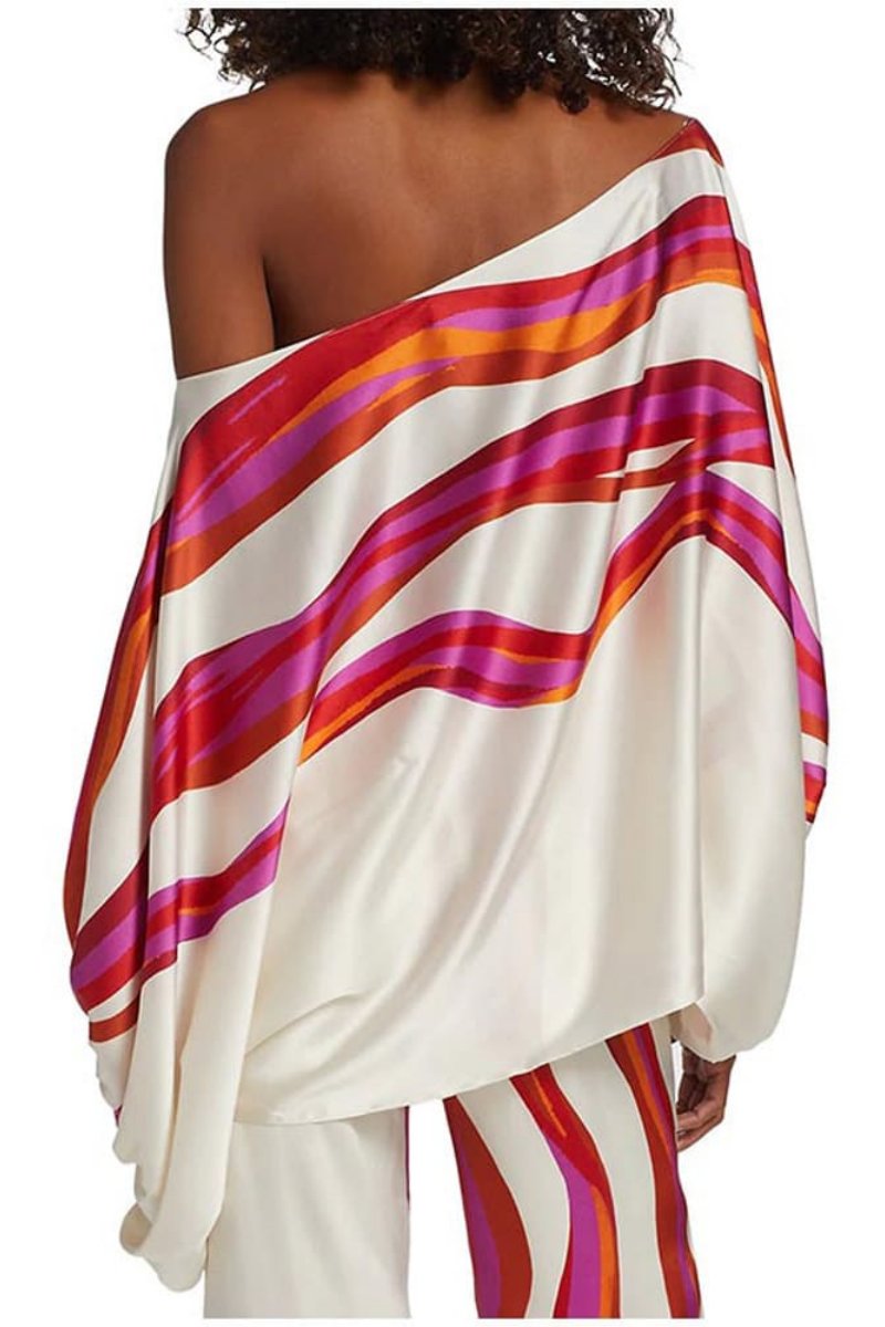 Abstract Waves Two-Piece Set - Fuschia-ROVOLE