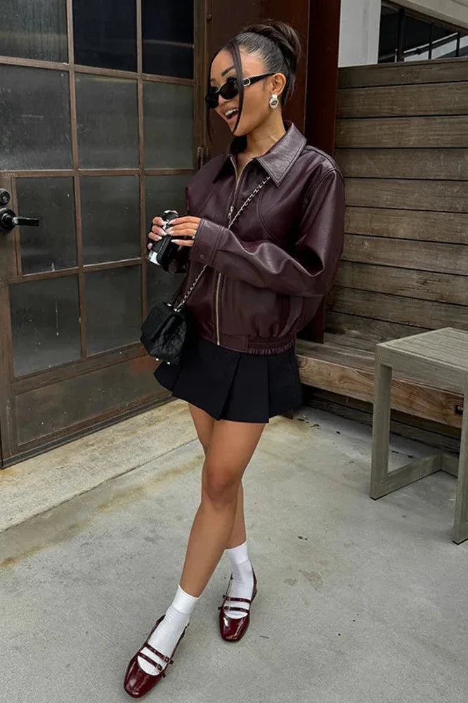 Vintage Leather Jacket-ROVOLE