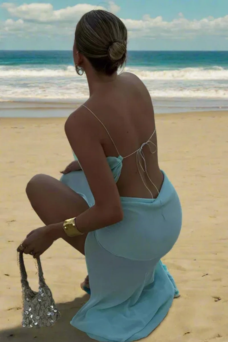 Sexy Backless Bikini Maxi Dress-ROVOLE