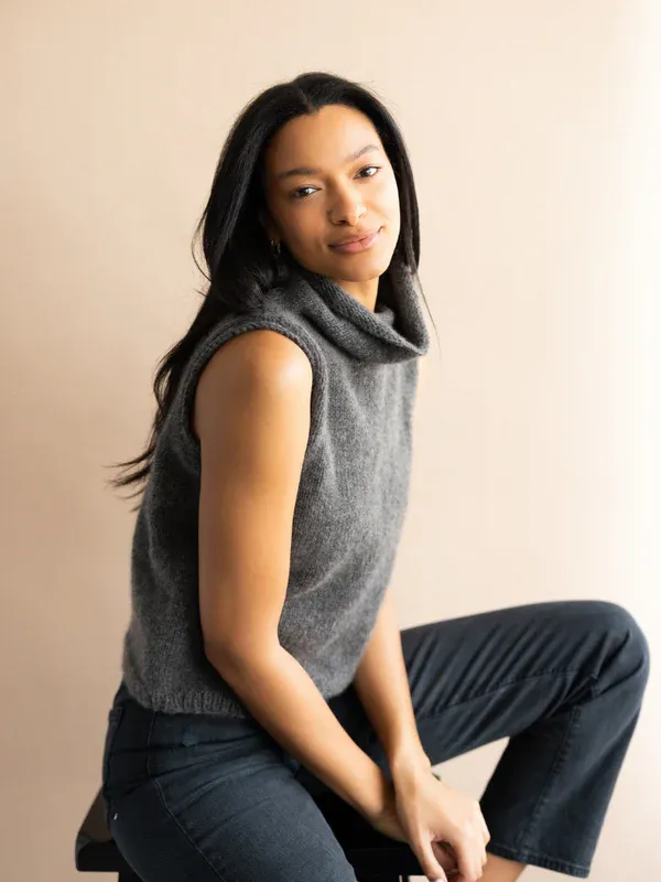 Midnight Sheer Leopard Skirt & Knit Top Set