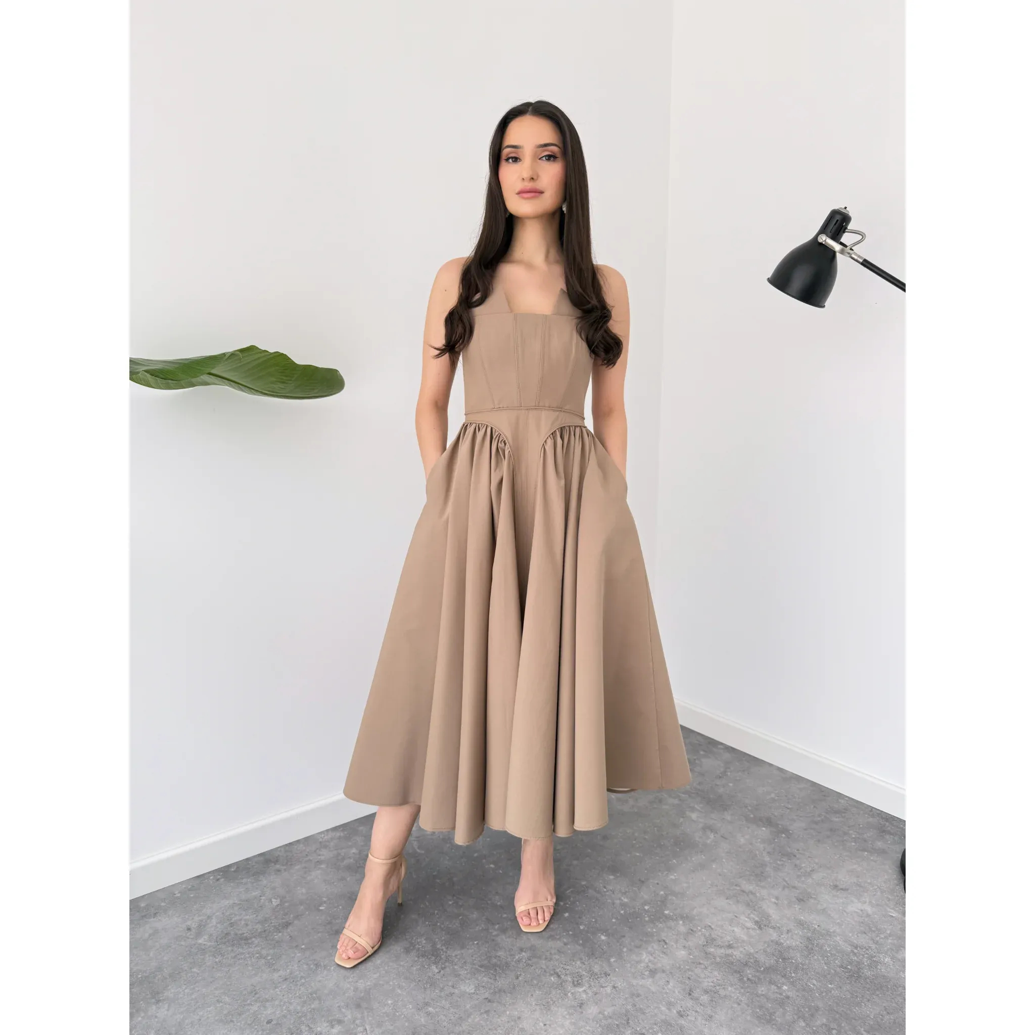 Strapless Party Midi Dress