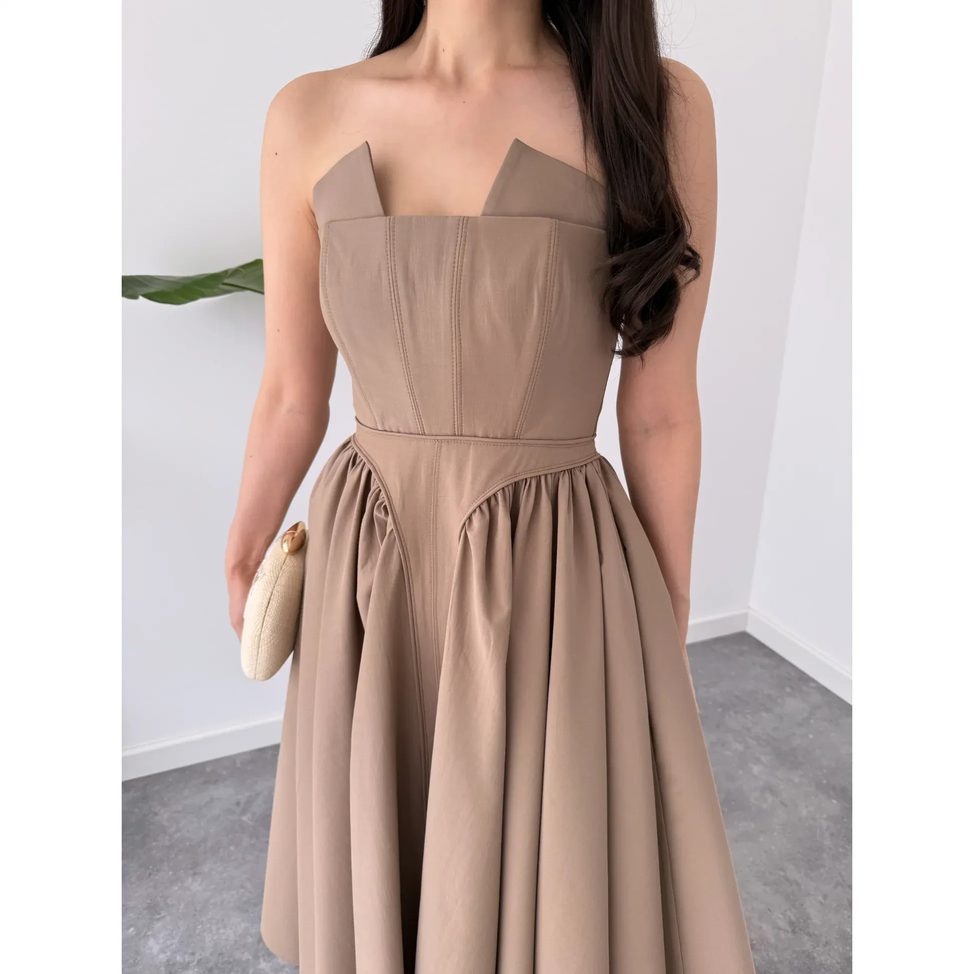 Strapless Party Midi Dress