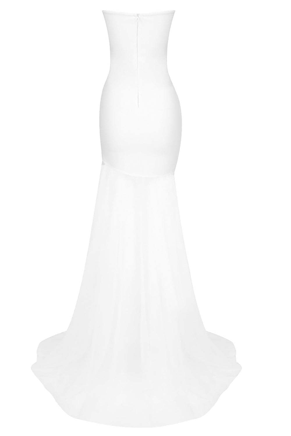 Veronica Strapless Crystal Embellishment Mini Dress-ROVOLE