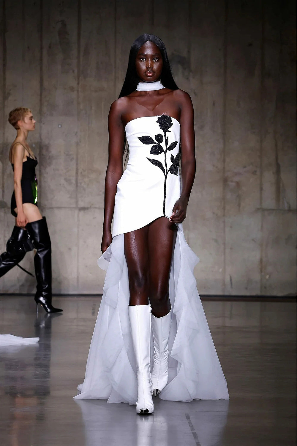 Veronica Strapless Crystal Embellishment Mini Dress-ROVOLE