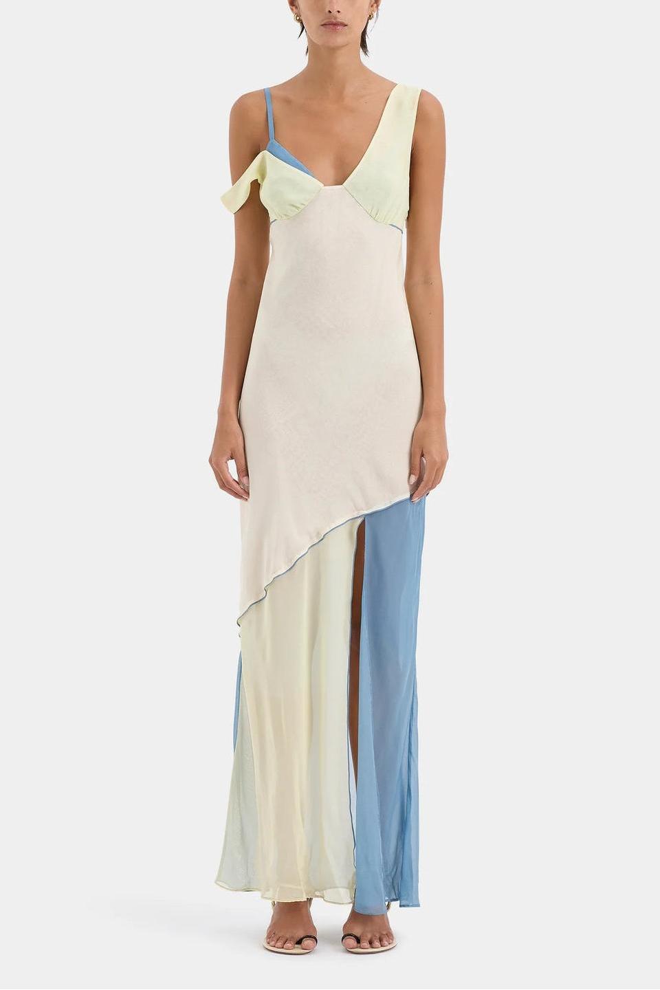 Thames Splice Midi Dress-ROVOLE