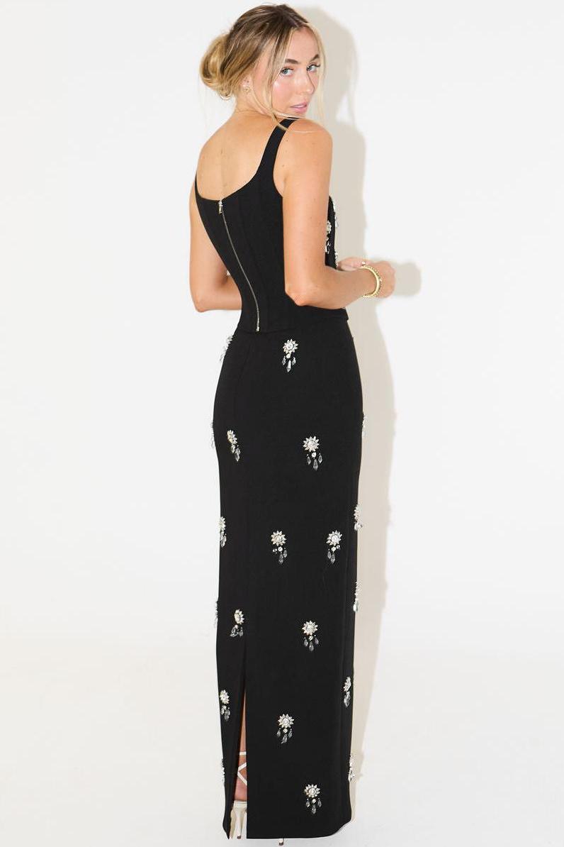 The Ultimate Muse Crystal Maxi Skirt Set-ROVOLE