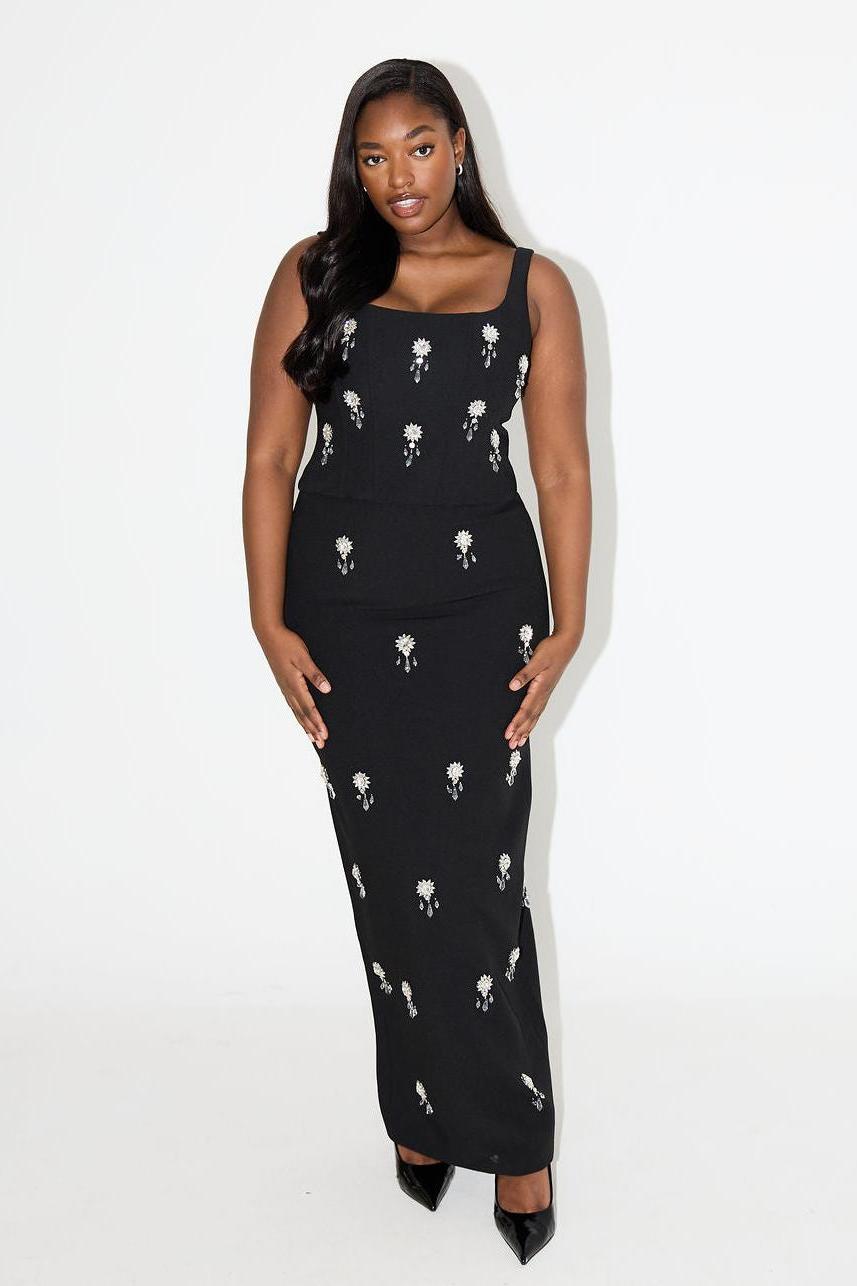 The Ultimate Muse Crystal Maxi Skirt Set-ROVOLE