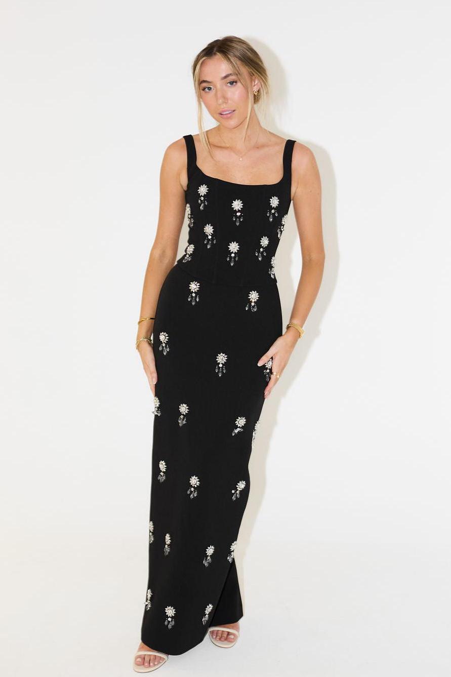 The Ultimate Muse Crystal Maxi Skirt Set-ROVOLE