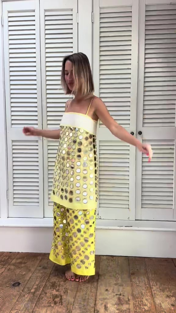 Fashion Handmade layered mirrored dress-ROVOLE