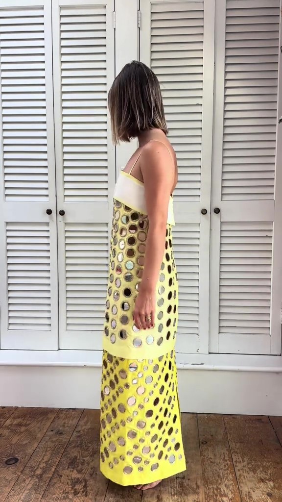 Fashion Handmade layered mirrored dress-ROVOLE