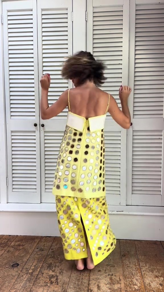 Fashion Handmade layered mirrored dress-ROVOLE