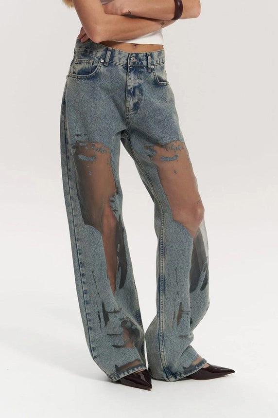 Trixie Blue Transparent Jeans-ROVOLE