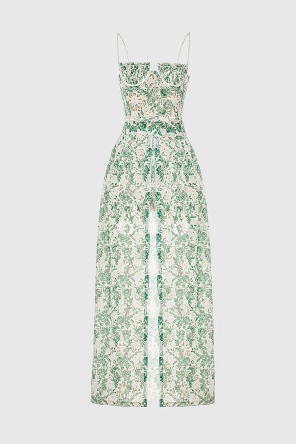 Ursule Spaghetti Floral Skirt Set-ROVOLE