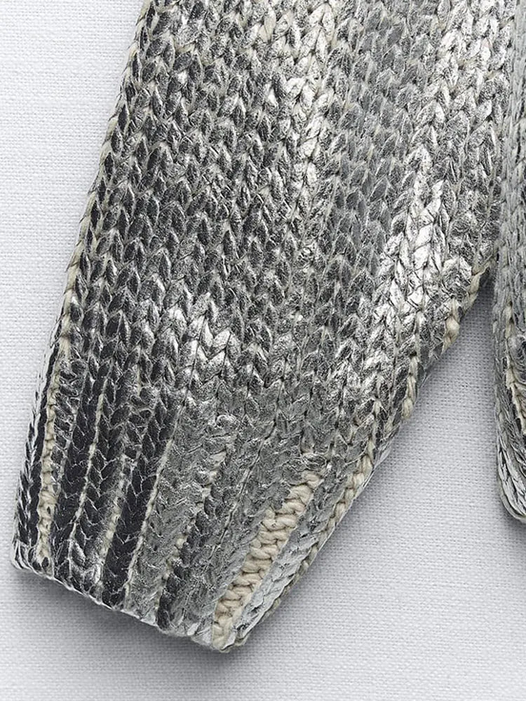 Womens Sliver Hooded Pullover Sweatshirt Warm Casual Pockets Long Sleeve Sweater-ROVOLE