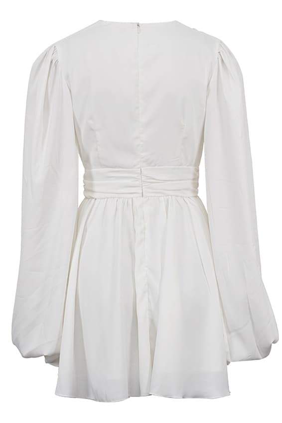 Amelia Deep V Neck Mini Dress-ROVOLE