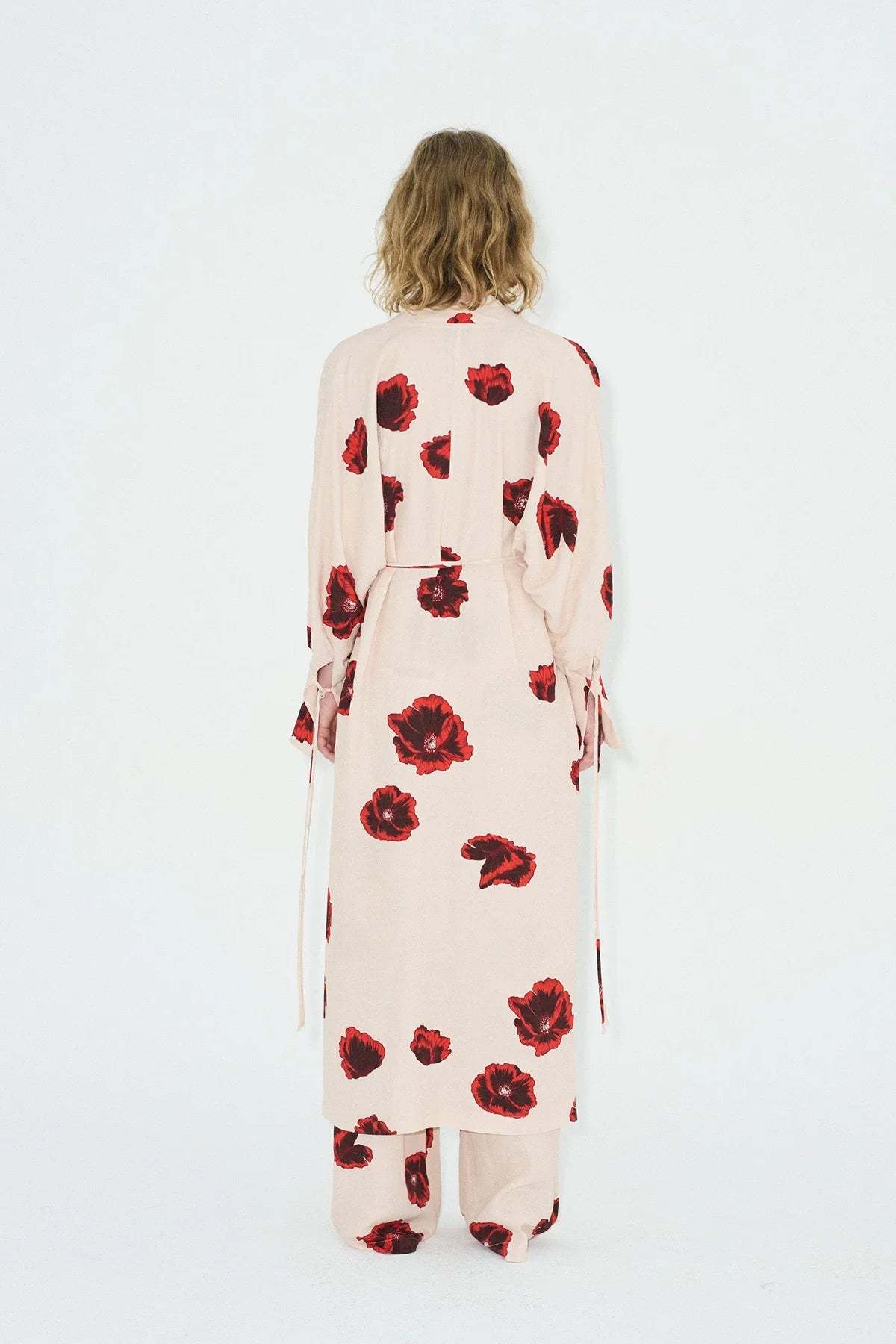 Sahara Print Kimono Dress - Coquelicot-ROVOLE
