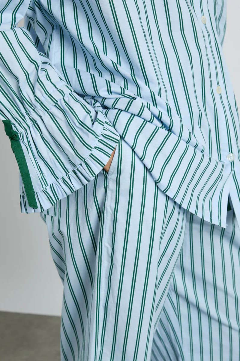 Barbara Pj Set- Blue Stripe-ROVOLE