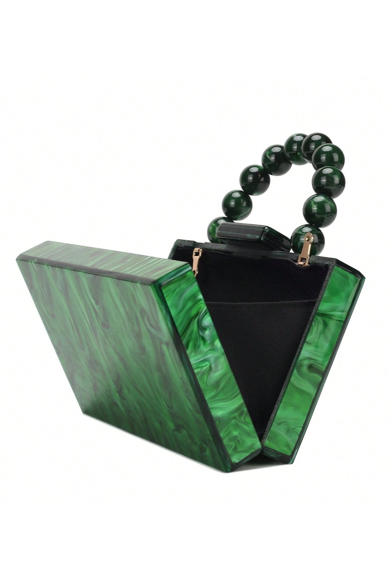 Beaded Chain Marbling Handbag-ROVOLE