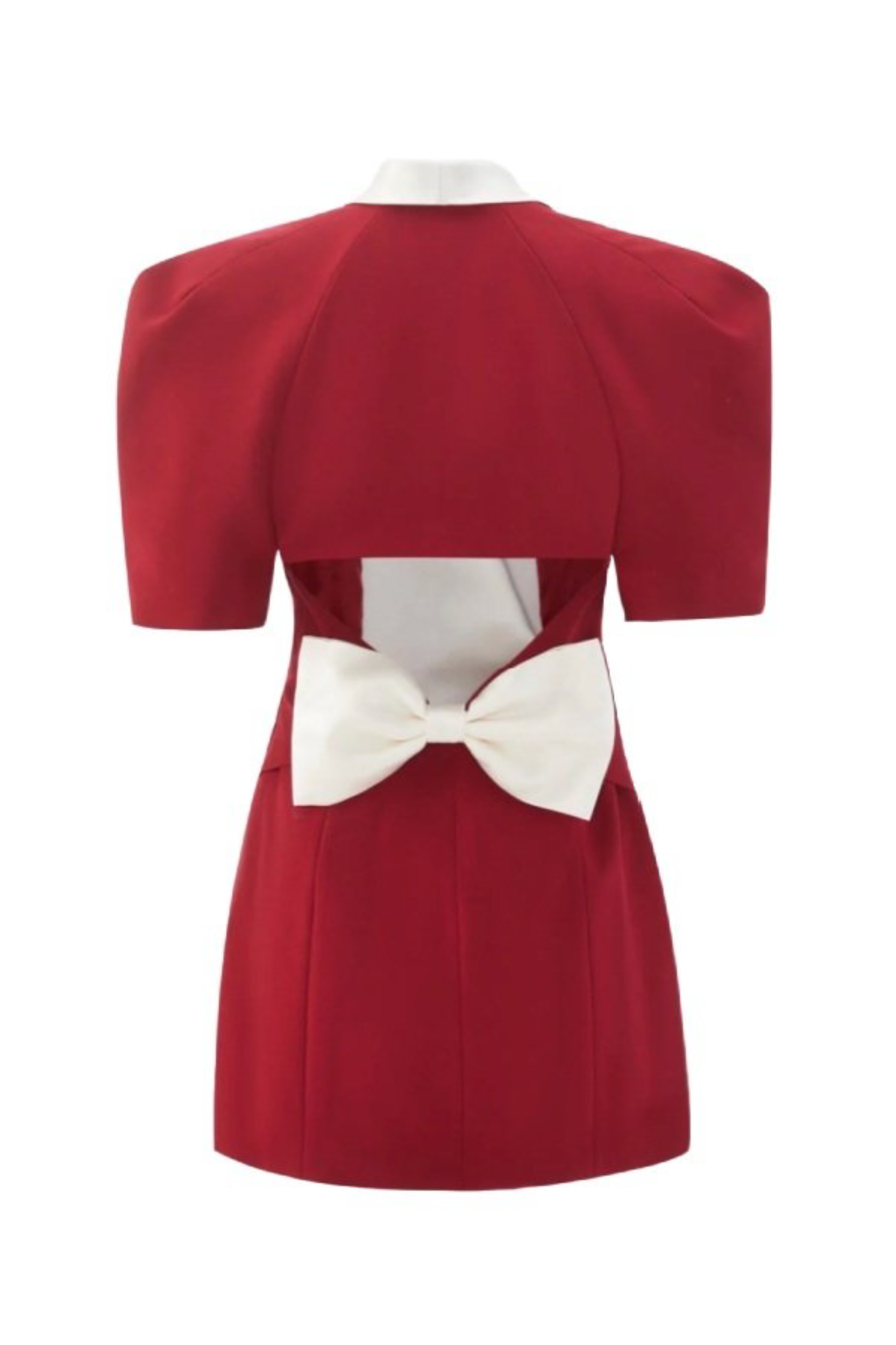 Elsie V-neck Backless Bowtie Mini Dress-ROVOLE
