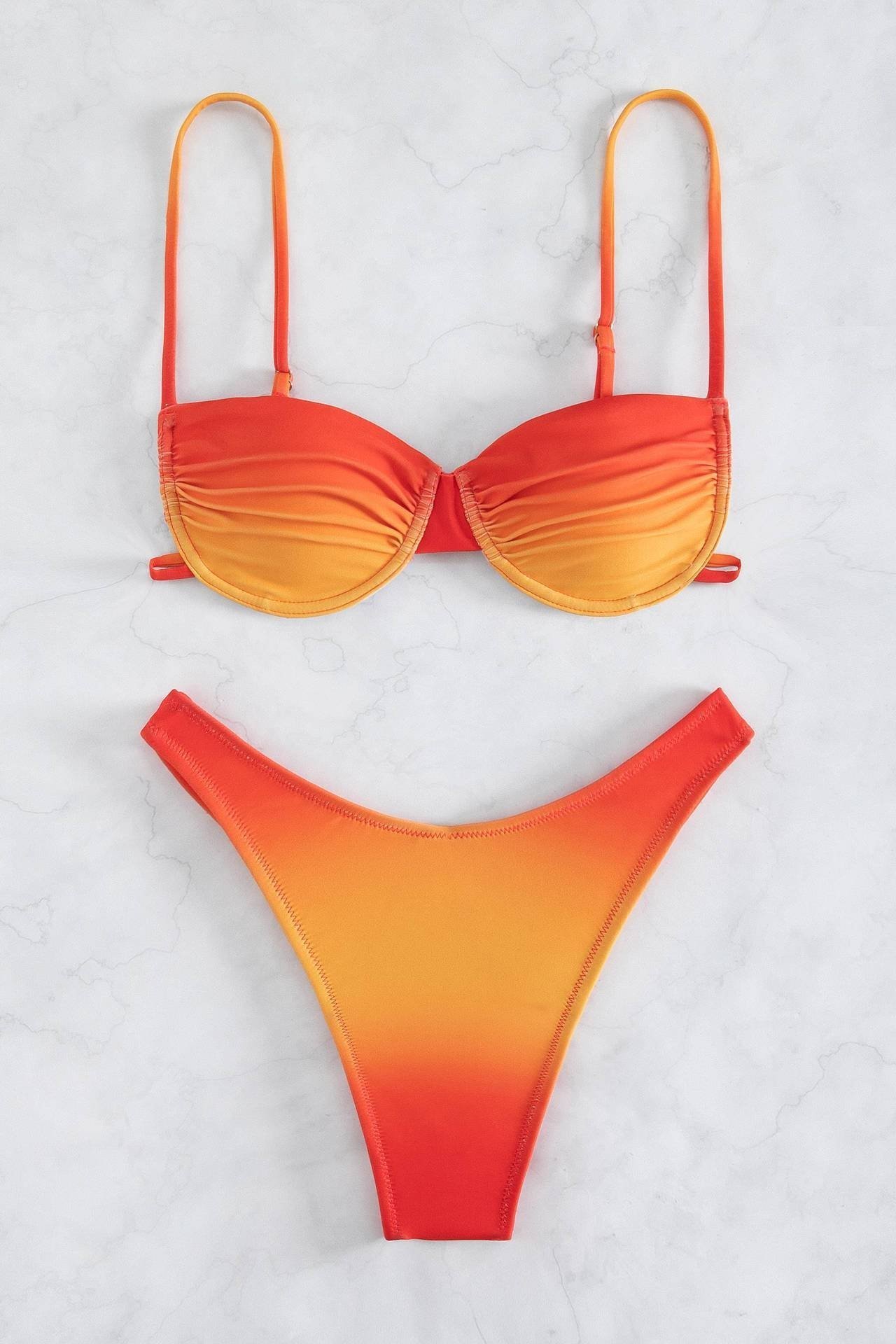 Brook Printed Gradient Bikini-ROVOLE