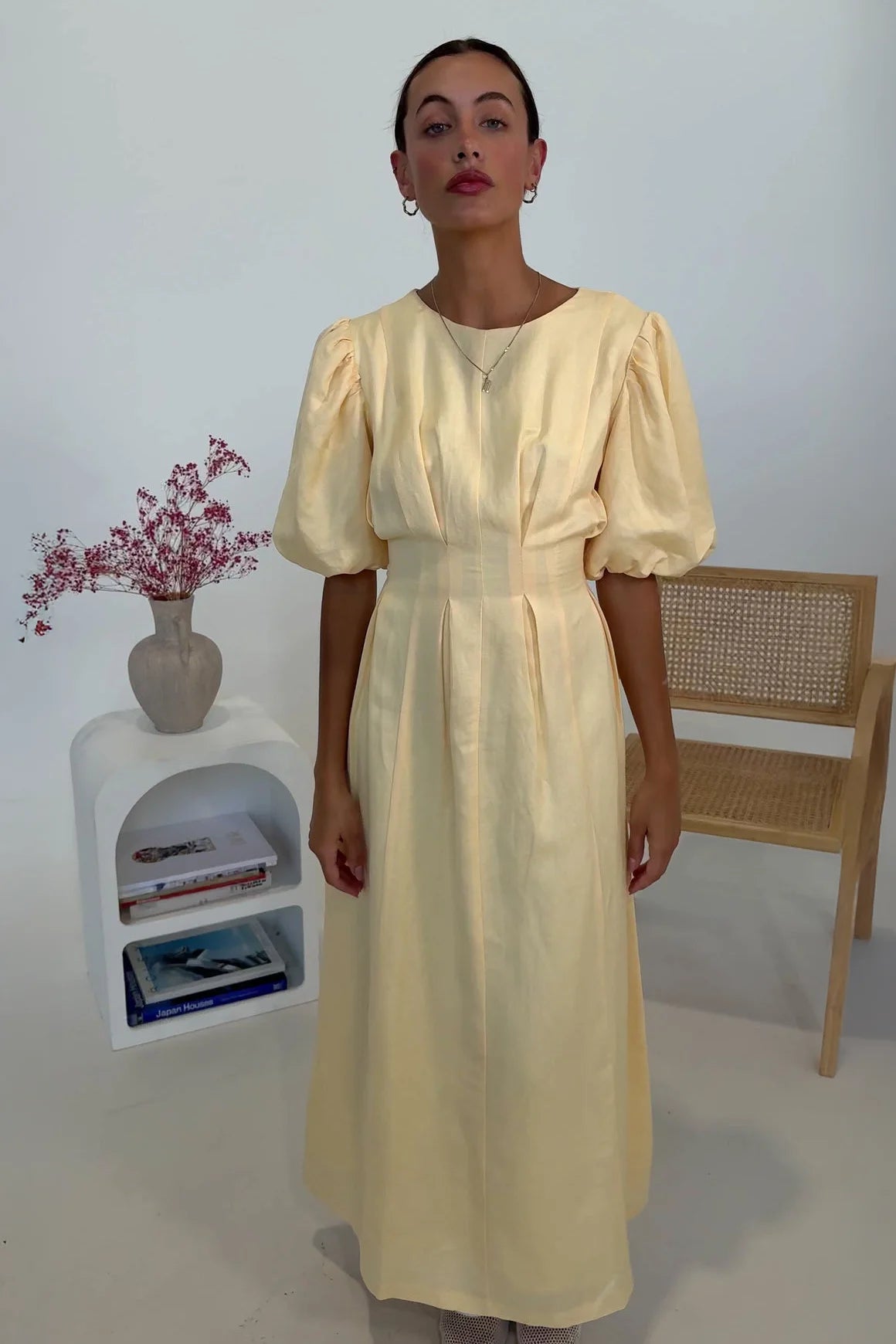 Butter Yellow Air Maxi Dress-ROVOLE