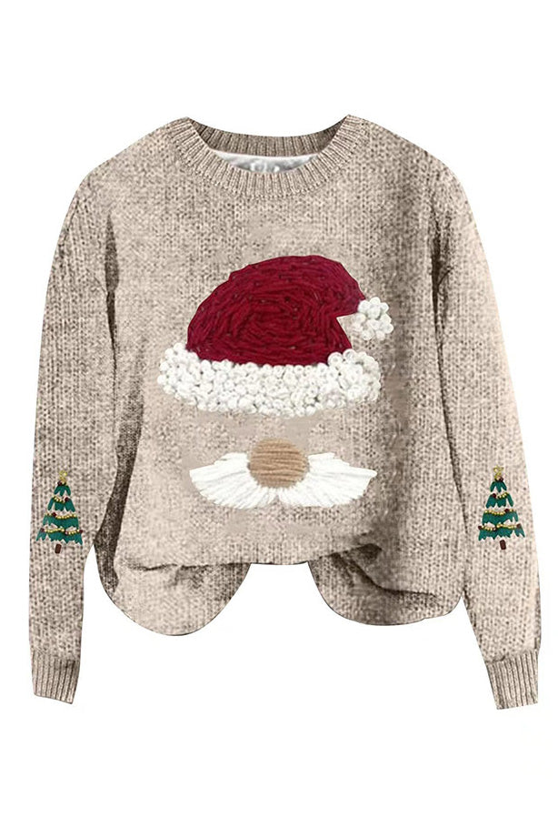 Loose Fit Christmas Knit Sweater-ROVOLE