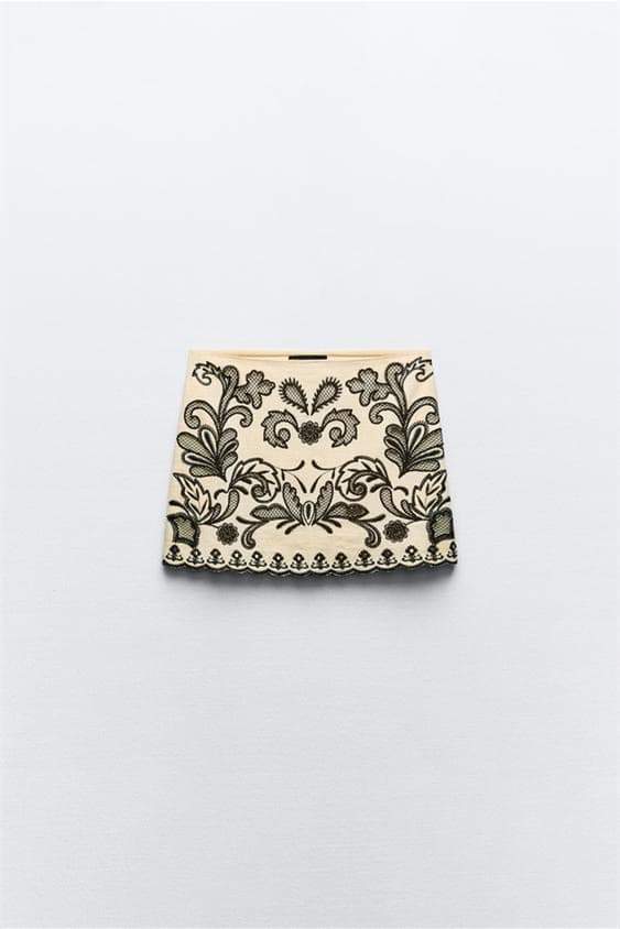 Cornelia Embroidered Floral Skirt Set-ROVOLE