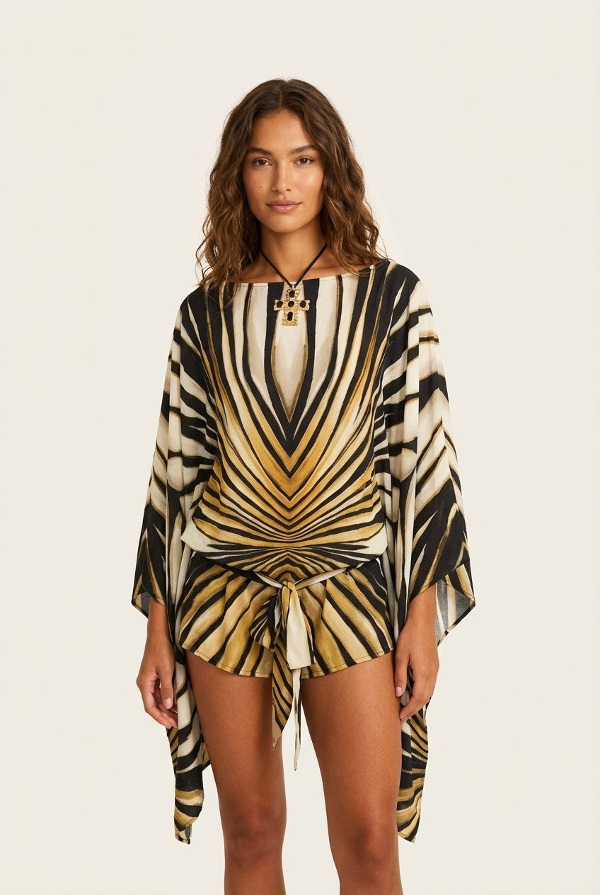 Abstract Muse Resort Blouse & Shorts Set