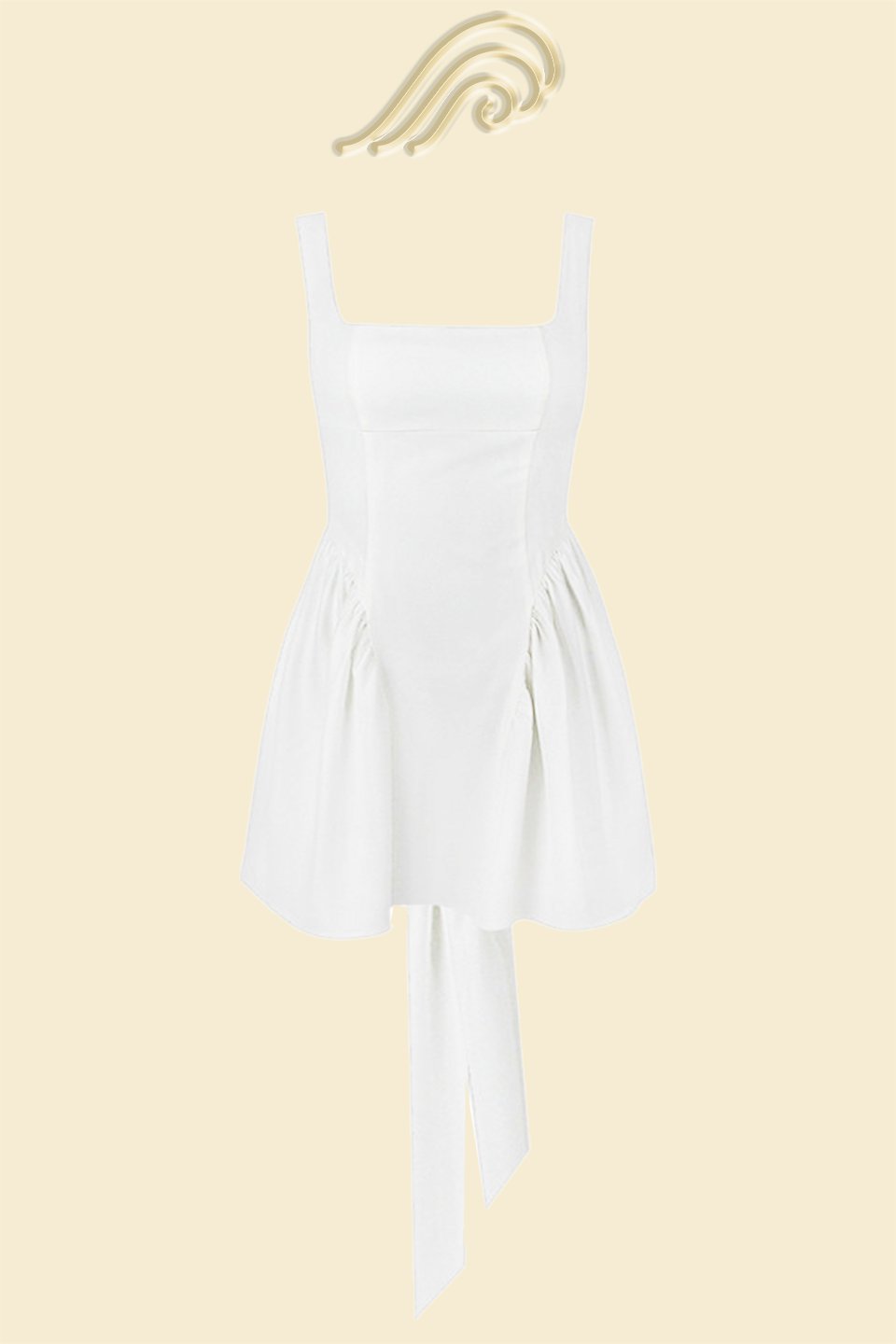 Debby Bow-tie Backless Mini Dress-ROVOLE