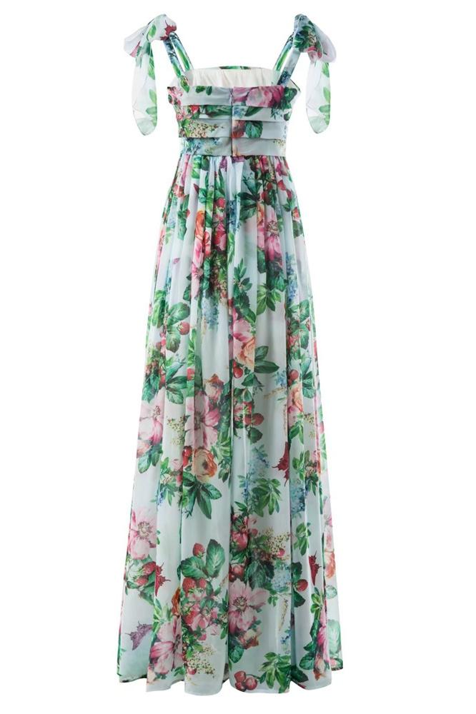Dinah Printed Strap Maxi Dress-ROVOLE