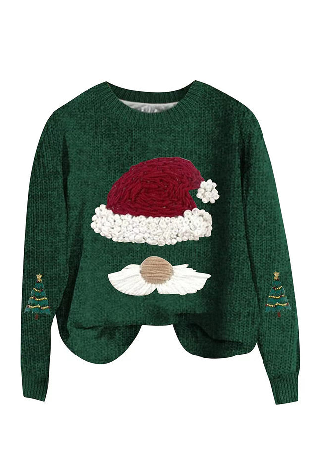 Loose Fit Christmas Knit Sweater-ROVOLE