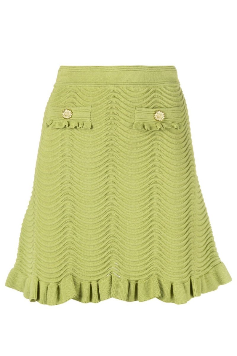 Elvira Ruffle Knitted Skirt Set-ROVOLE