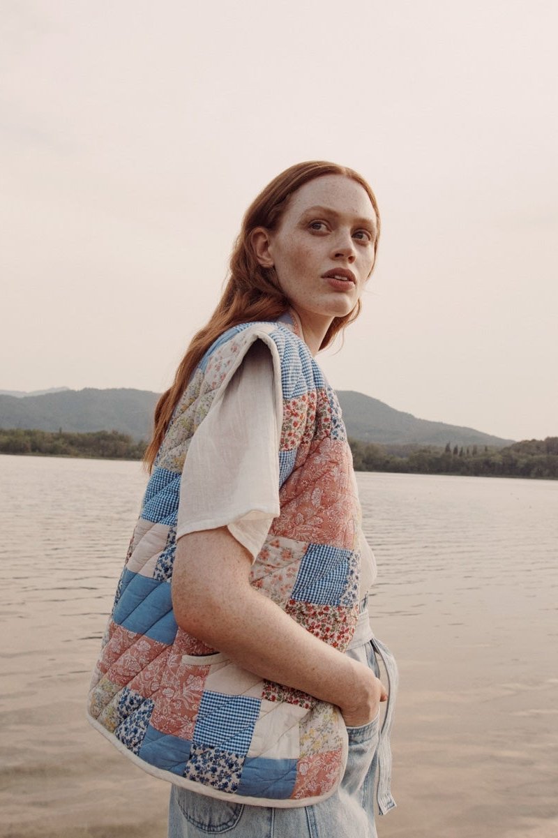 Enid Printed Convertible Quilted Jacket-ROVOLE