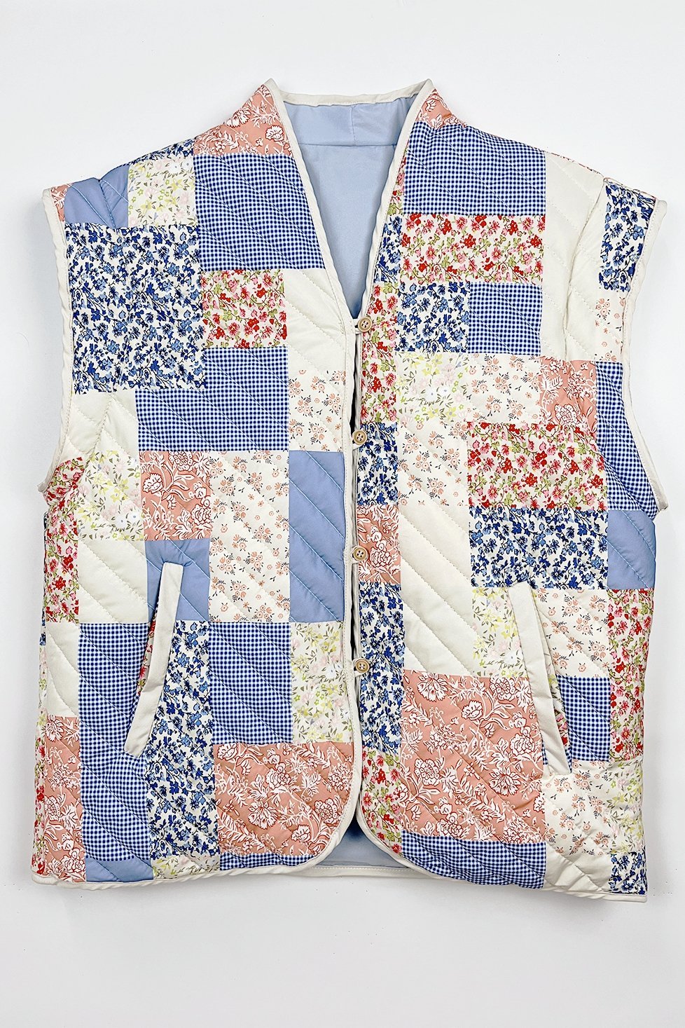 Enid Printed Convertible Quilted Jacket-ROVOLE