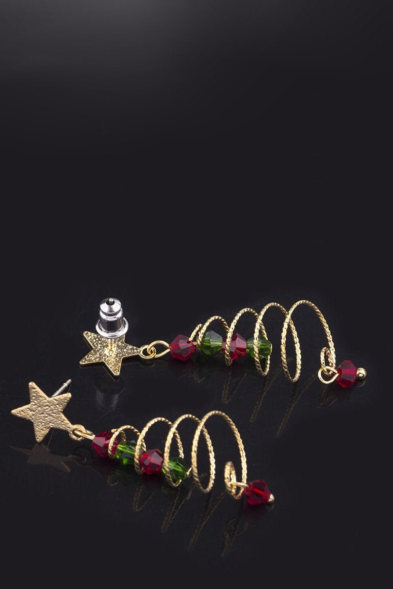 Eudora Christmas Tree Drop Earrings-ROVOLE