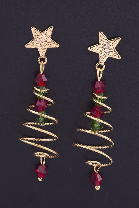 Eudora Christmas Tree Drop Earrings-ROVOLE