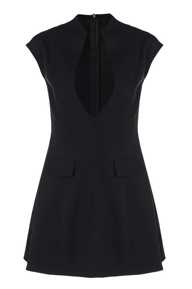 Evelyn Cap Sleeve Pleated Mini Dress-ROVOLE