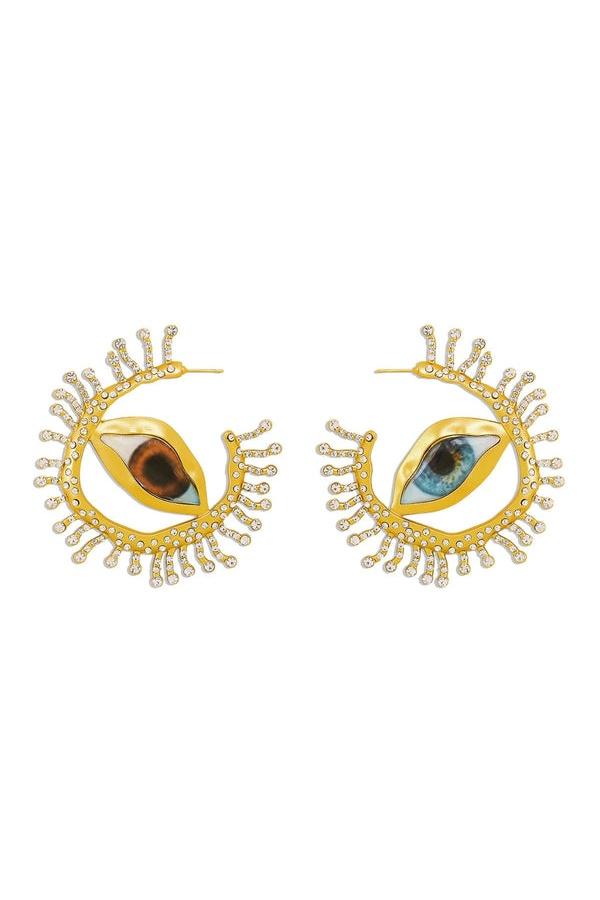 Exaggerated Eye Shaped Earrings-ROVOLE