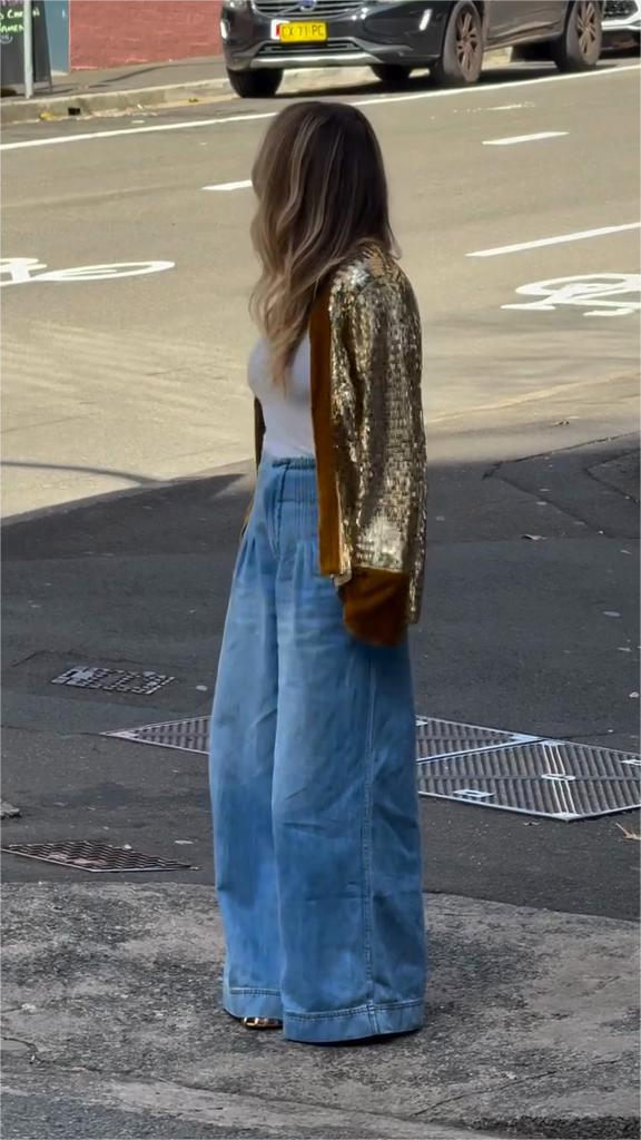 Gold Sequin Embellished Cardigan-ROVOLE