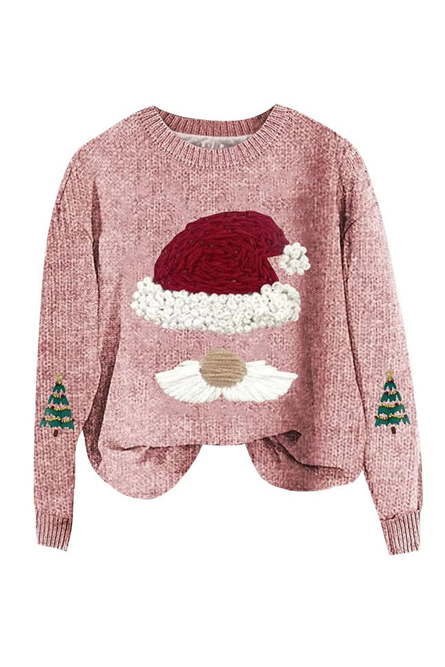 Loose Fit Christmas Knit Sweater-ROVOLE